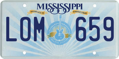 MS license plate LOM659