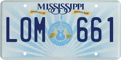 MS license plate LOM661