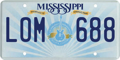 MS license plate LOM688