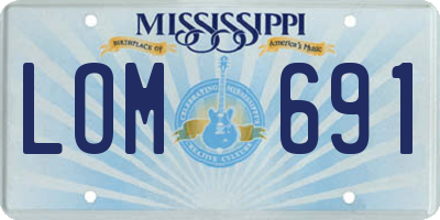 MS license plate LOM691
