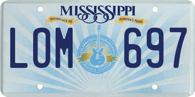 MS license plate LOM697