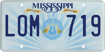 MS license plate LOM719