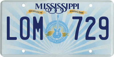 MS license plate LOM729