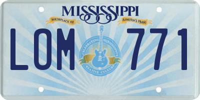MS license plate LOM771