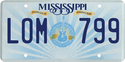 MS license plate LOM799