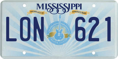 MS license plate LON621