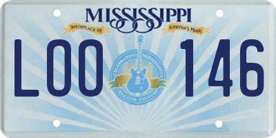 MS license plate LOO146