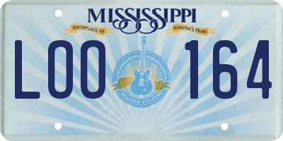 MS license plate LOO164