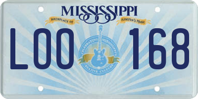 MS license plate LOO168