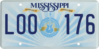MS license plate LOO176