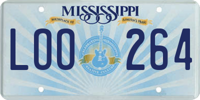 MS license plate LOO264