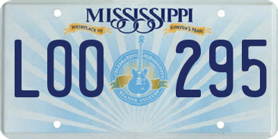 MS license plate LOO295