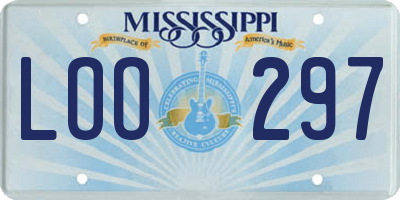 MS license plate LOO297