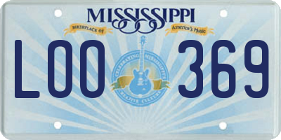 MS license plate LOO369