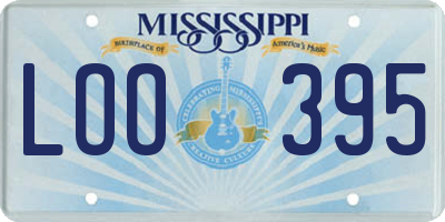 MS license plate LOO395