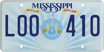 MS license plate LOO410