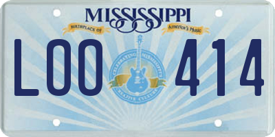 MS license plate LOO414