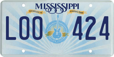 MS license plate LOO424