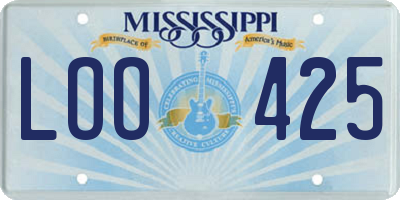 MS license plate LOO425