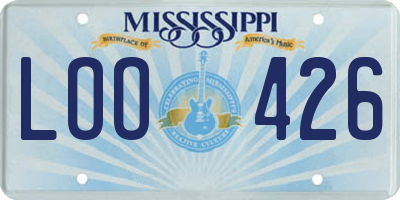 MS license plate LOO426