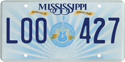 MS license plate LOO427