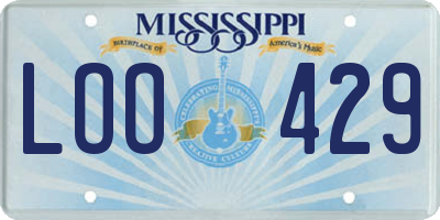 MS license plate LOO429