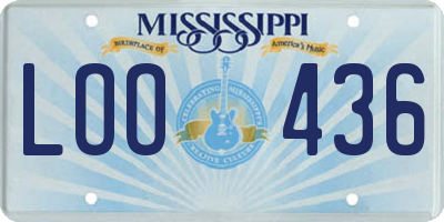 MS license plate LOO436