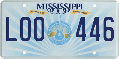 MS license plate LOO446