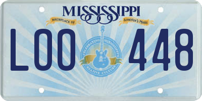 MS license plate LOO448