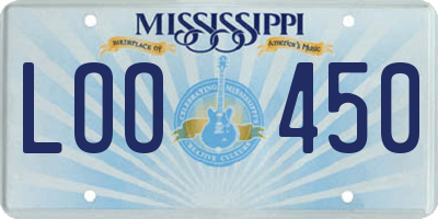 MS license plate LOO450