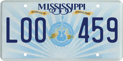 MS license plate LOO459