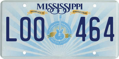 MS license plate LOO464