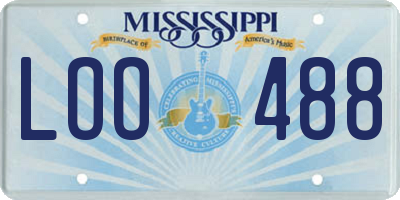 MS license plate LOO488