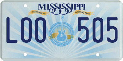 MS license plate LOO505
