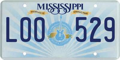 MS license plate LOO529