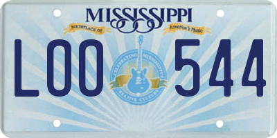 MS license plate LOO544