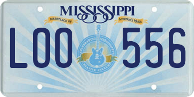 MS license plate LOO556