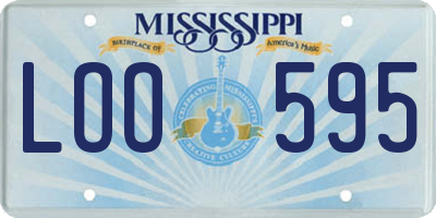 MS license plate LOO595