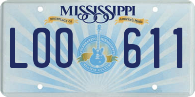 MS license plate LOO611