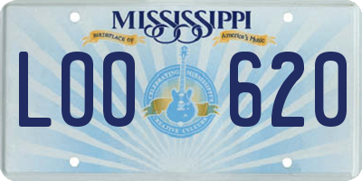 MS license plate LOO620