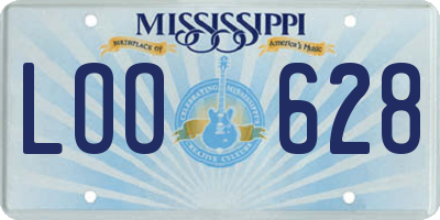 MS license plate LOO628