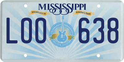MS license plate LOO638