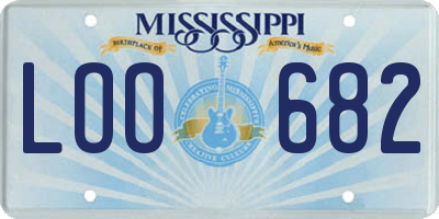 MS license plate LOO682