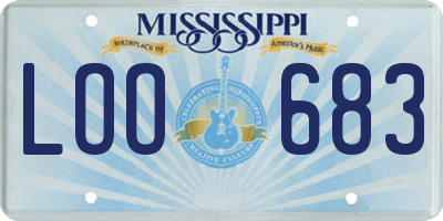 MS license plate LOO683