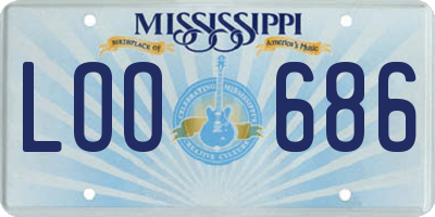 MS license plate LOO686
