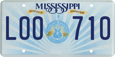 MS license plate LOO710