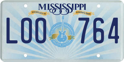 MS license plate LOO764