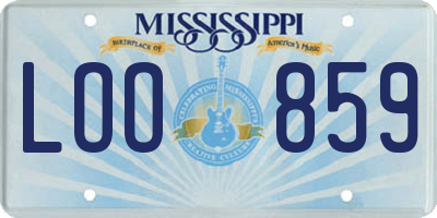 MS license plate LOO859