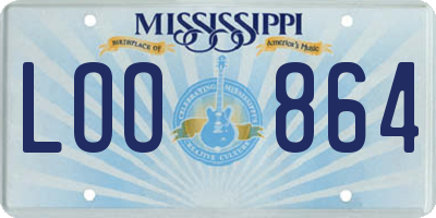 MS license plate LOO864