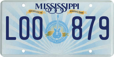 MS license plate LOO879